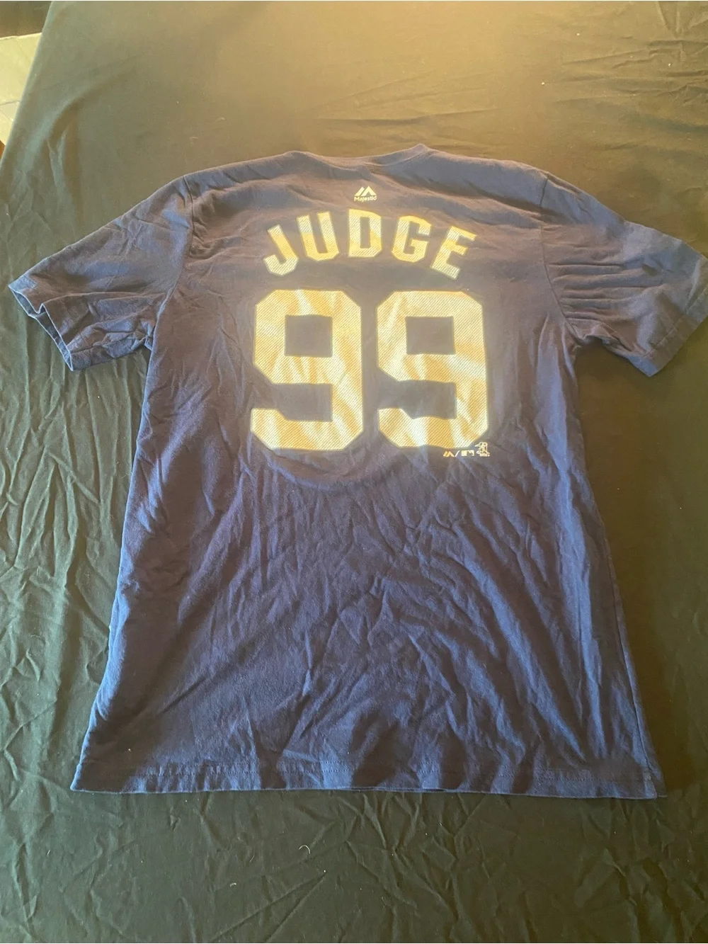 Kids youth yankees Majestic Navy Aaron Judge' #99 Back-Print Short Sleeve Tee